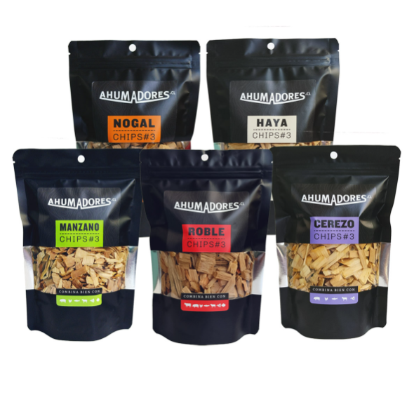 PACK 5 CHIP 3 MADERA PARA AHUMAR 10-25MM - 1