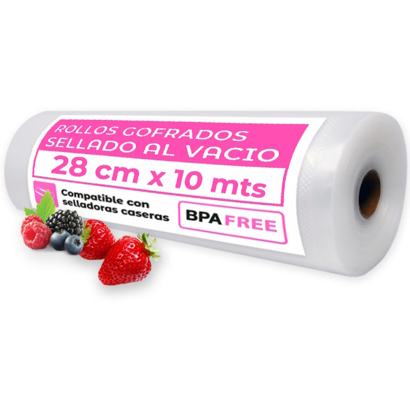 ROLLO BOLSA SELLADO AL VACIO 28CM X 10MT 80 MICRAS - 1