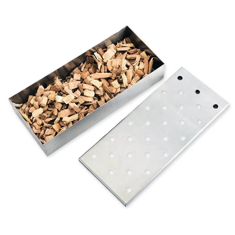 CAJA AHUMADORA ACERO INOXIDABLE PARRILLA HORNO + BOLSA CHIP 150MG (10-25MM) Manzano - 3