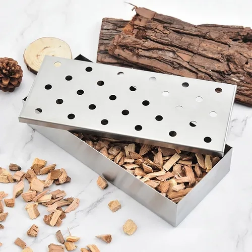CAJA AHUMADORA ACERO INOXIDABLE PARRILLA HORNO + BOLSA CHIP 150MG (10-25MM) ROBLE - 4