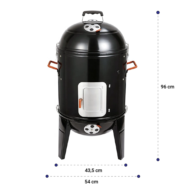 AHUMADOR Y PARRILLA A CARBON 3 EN 1  - 44 CM - 2