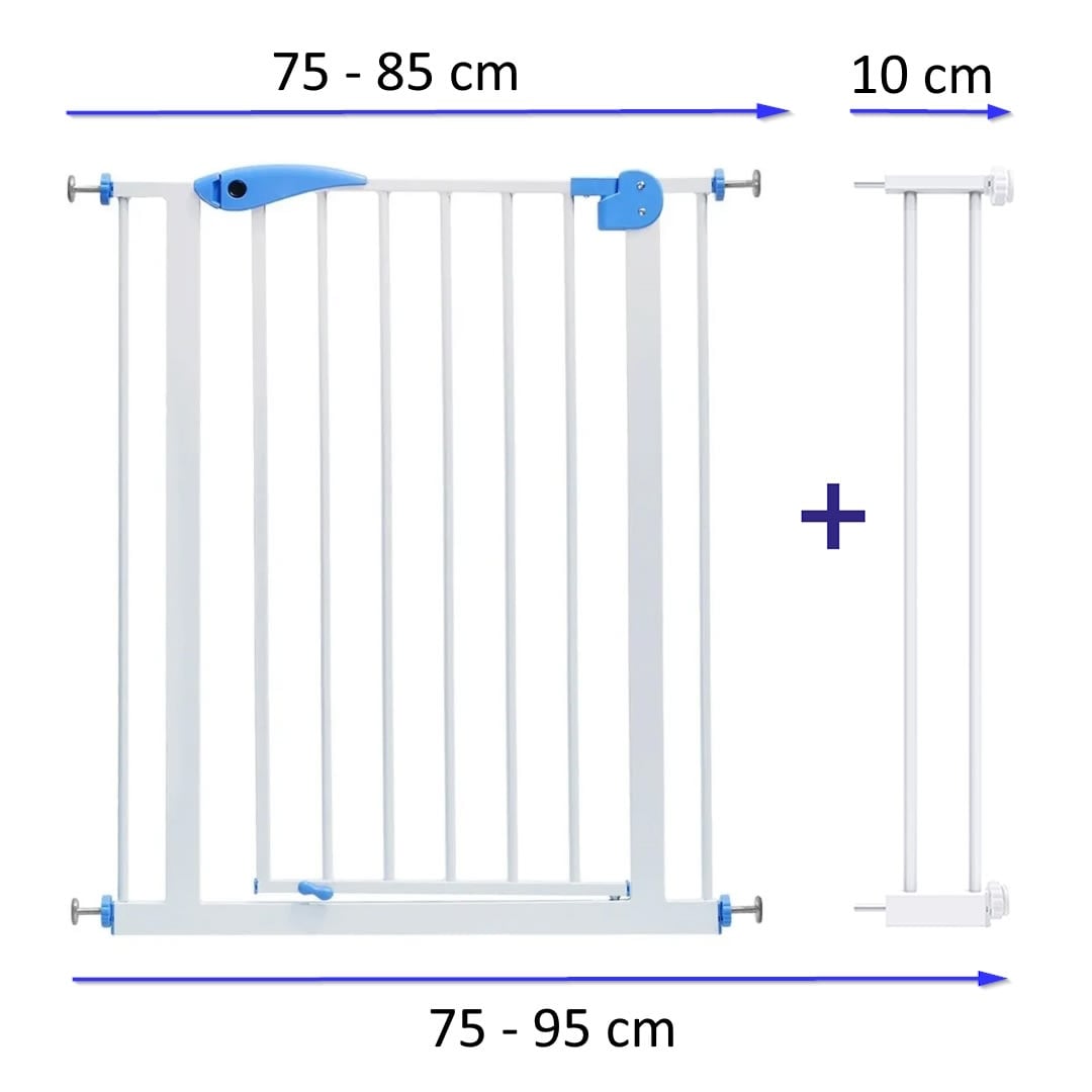 REJA SEGURIDAD BEBE  MASCOTAS 75-85 CM + EXTENSION 10CM ANCHO - 2