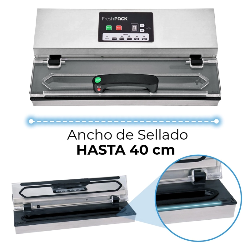 SELLADORA AL VACIO DS140 PARA PIZZA (ANCHO BANDA 40CM) - 3