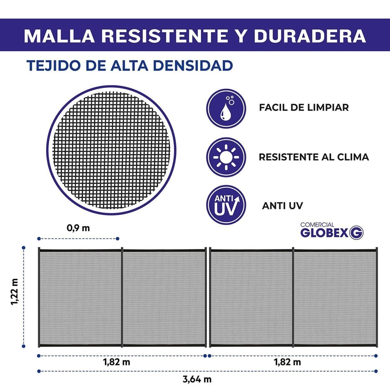 PACK 2 REJAS CORTAS PARA PISCINA (183CM X 122CM CADA UNA) - 3