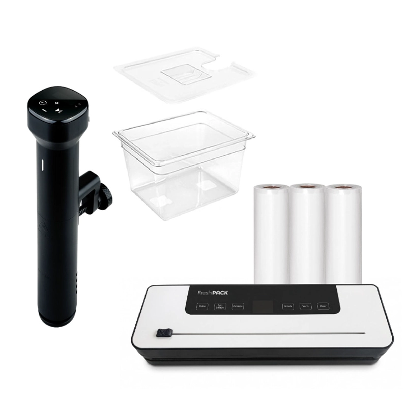 PACK TERMOCIRCULADOR SV15B + SELLADORA FRESHPACK SV50 + 3 ROLLOS 22X5 + CONTENEDOR 11L