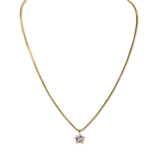 COLLAR ANDREA COGGIOLA JOYAS ENCHAPADO ORO 18K CIRCÓN ESTRELLA - 1