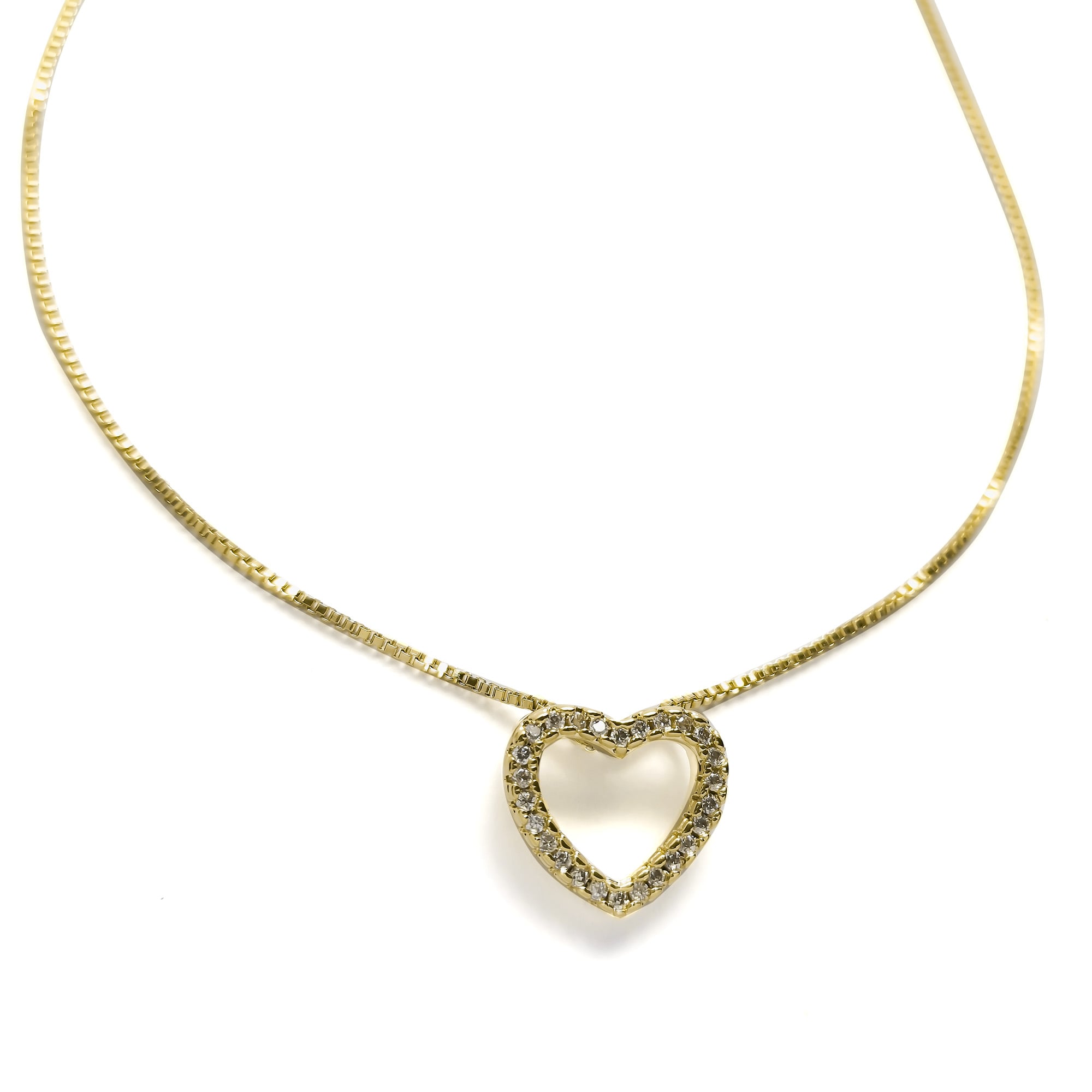 COLLAR ANDREA COGGIOLA JOYAS ENCHAPADO ORO 18K CORAZÓN CIRCÓN 44CM - 2