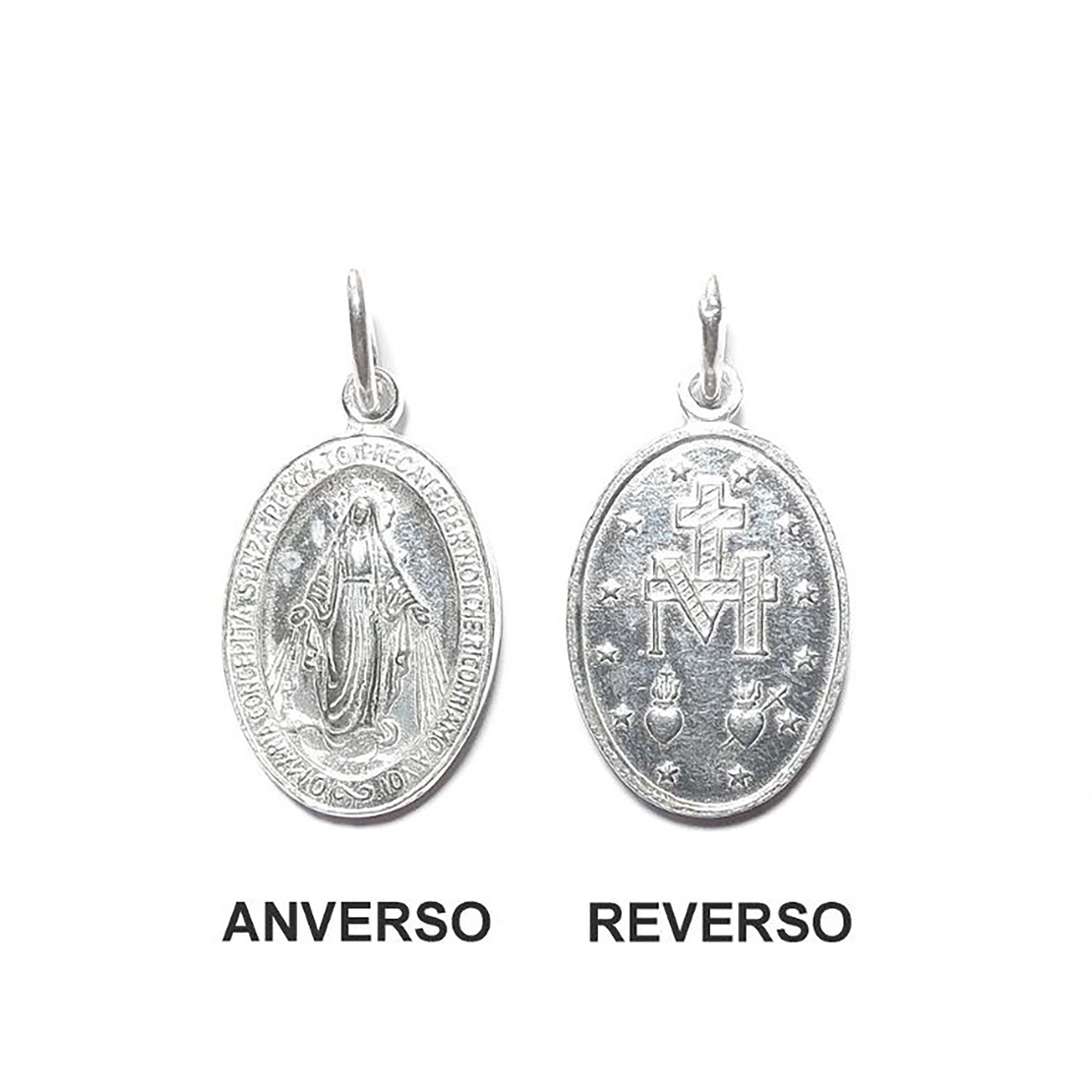 COLGANTE MEDALLA VIRGEN DE LOS RAYOS PLATA FINA 925 - 2