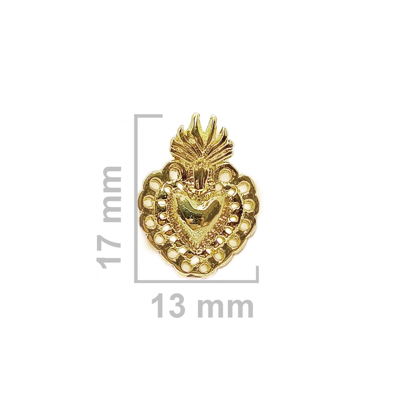 COLGANTE CORAZON DETENTE ENCHAPADO ORO 18K - 2
