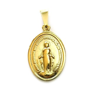 COLGANTE MEDALLA VIRGEN DE LOS RAYOS ENCHAPADO ORO 18K - 1