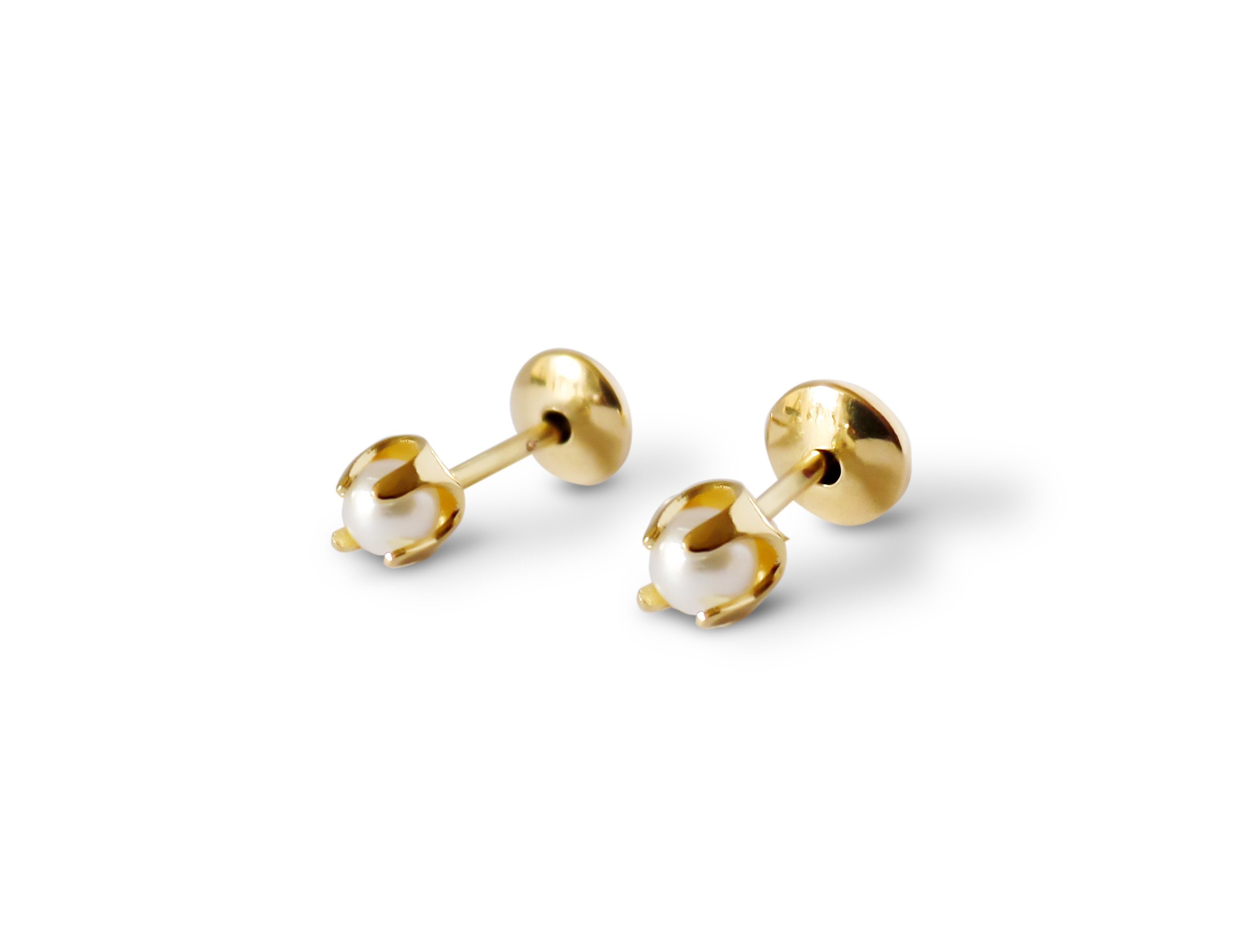 AROS ANDREA COGGIOLA JOYAS BEBÉ PERLITA 2MM GRIFAS ENCHAPADO ORO 18K - 1
