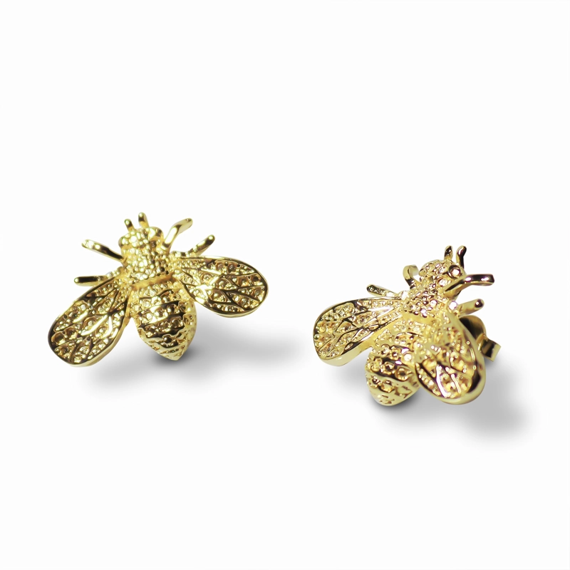 AROS ANDREA COGGIOLA JOYAS ABEJA ENCHAPADO ORO 18K - 1