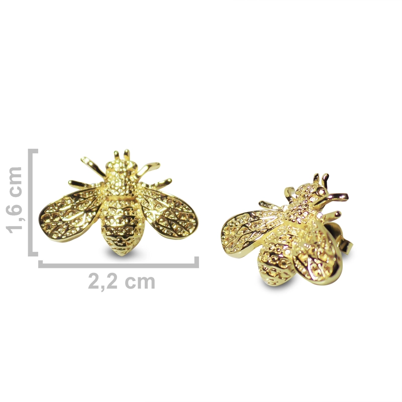 AROS ANDREA COGGIOLA JOYAS ABEJA ENCHAPADO ORO 18K - 2