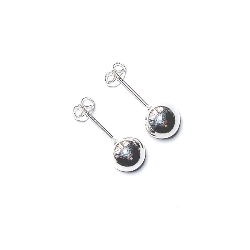 AROS ANDREA COGGIOLA JOYAS BOLA 8MM PLATA FINA 925 - 1