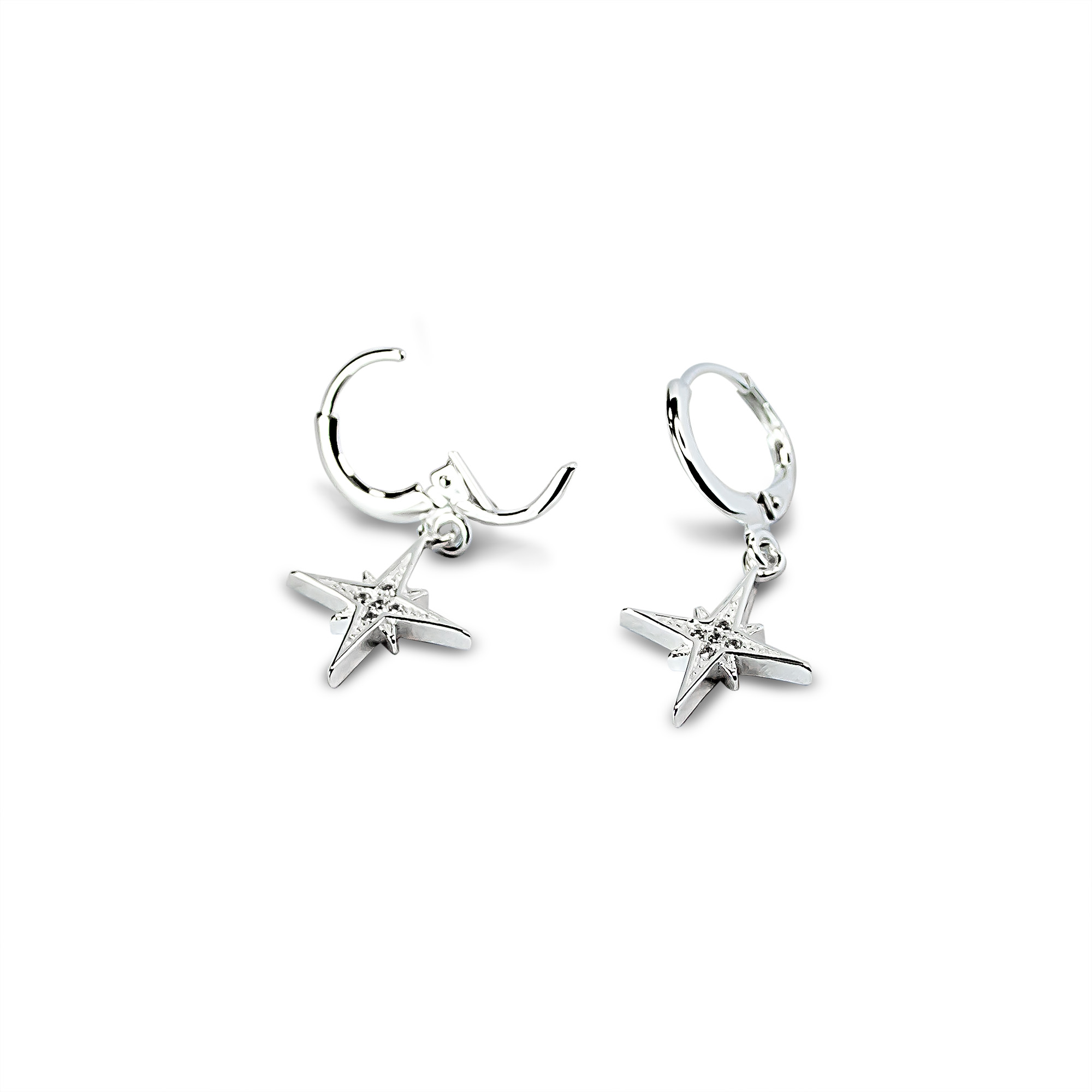 AROS ANDREA COGGIOLA JOYAS ARGOLLA ESTRELLA FUGAZ CIRCÓN PLATA FINA 925 - 1