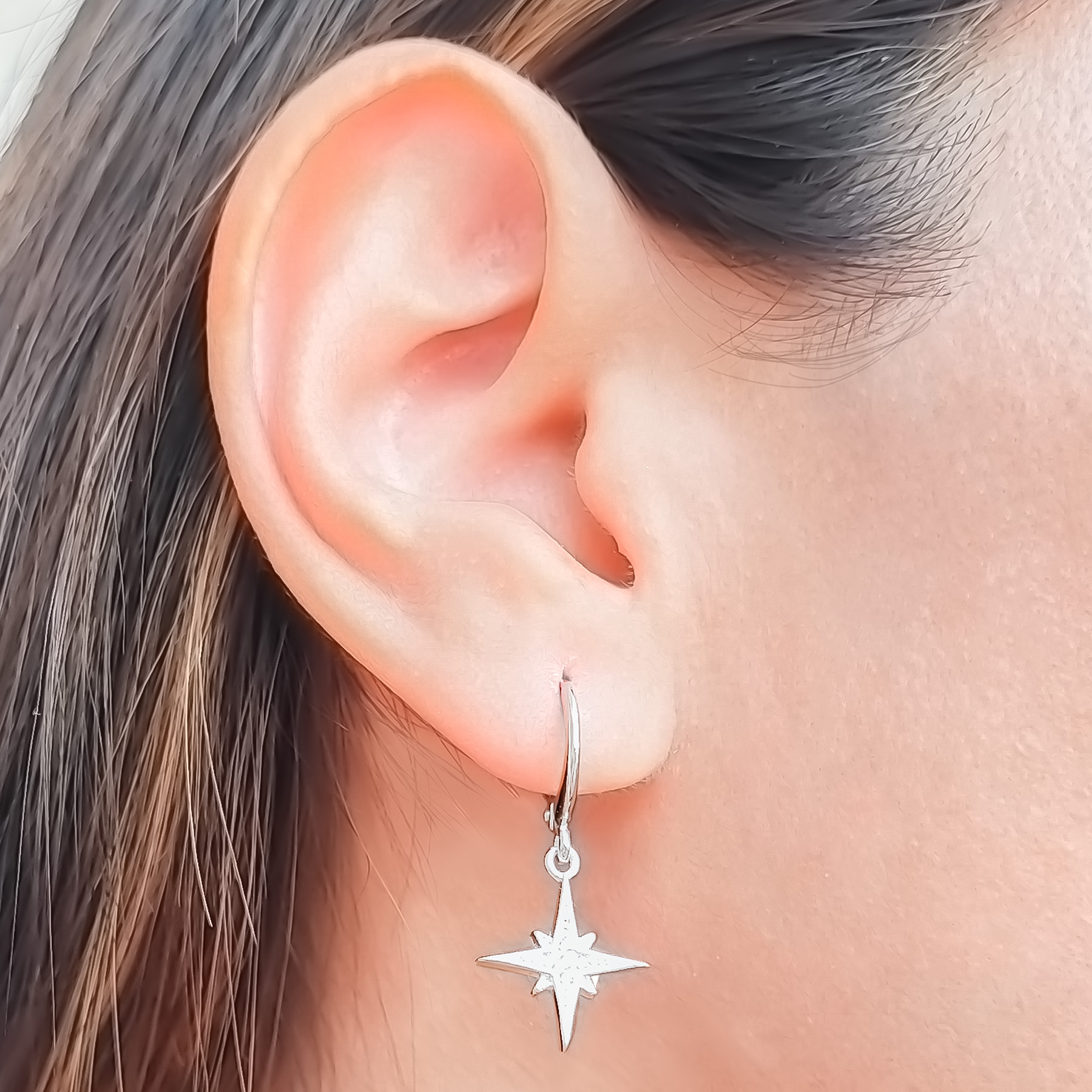 AROS ANDREA COGGIOLA JOYAS ARGOLLA ESTRELLA FUGAZ CIRCÓN PLATA FINA 925 - 2