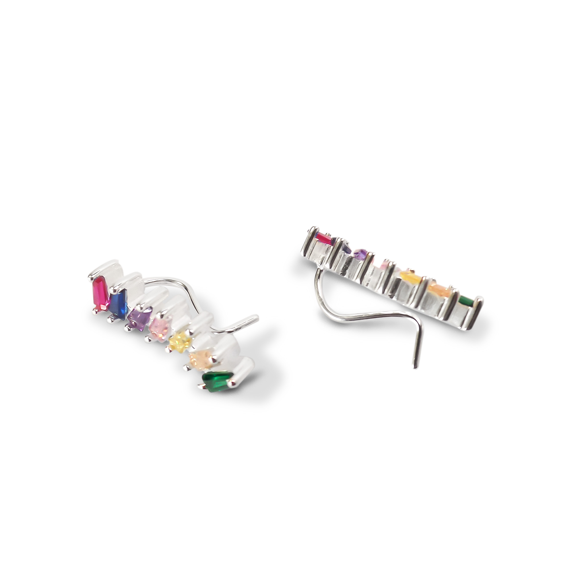 AROS TREPADORES CIRCONES COLORES PLATA FINA 925 - 1