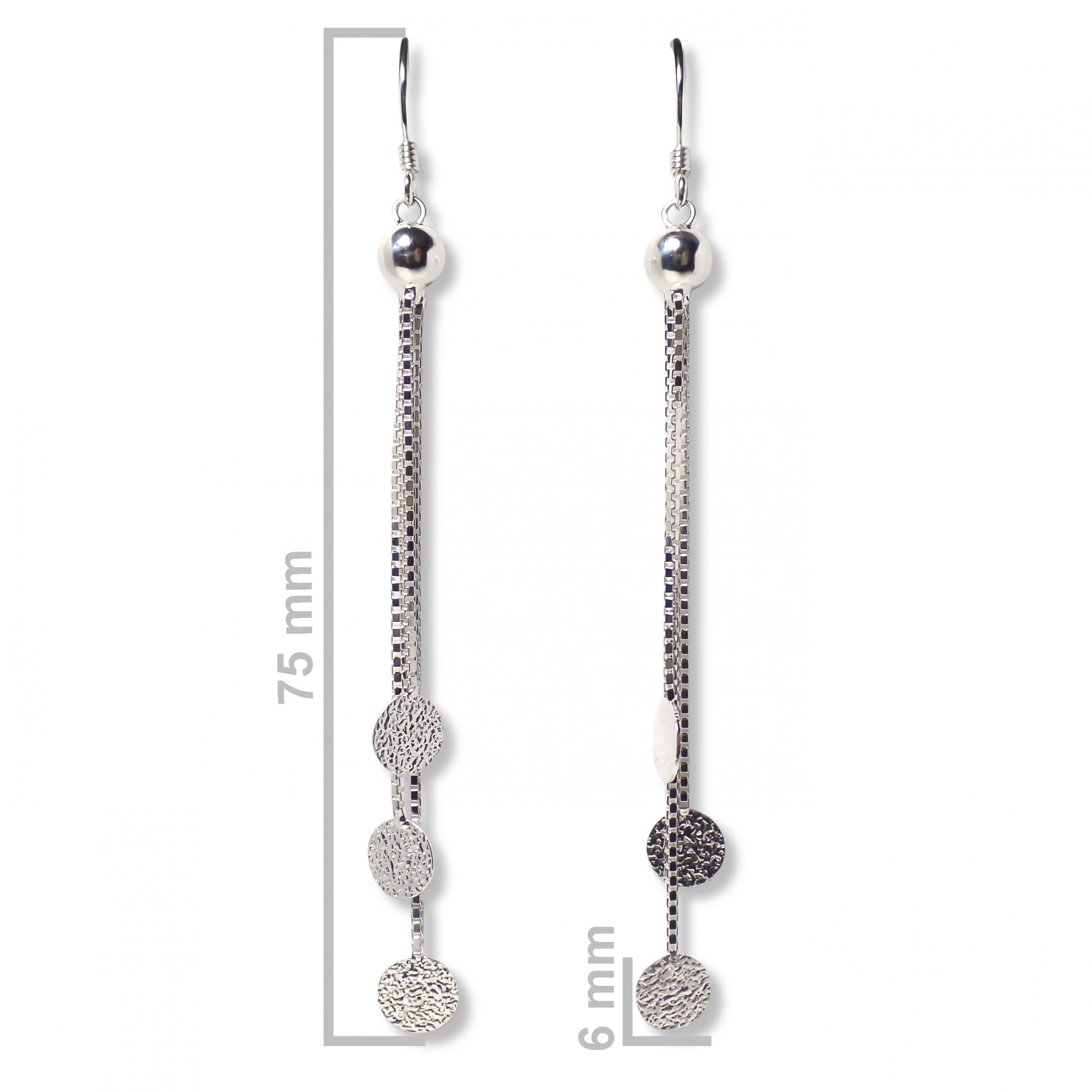 AROS ANDREA COGGIOLA JOYAS COLGANTES CADENA VENECIANA DISCOS SATINADOS PLATA FINA 925 - 2