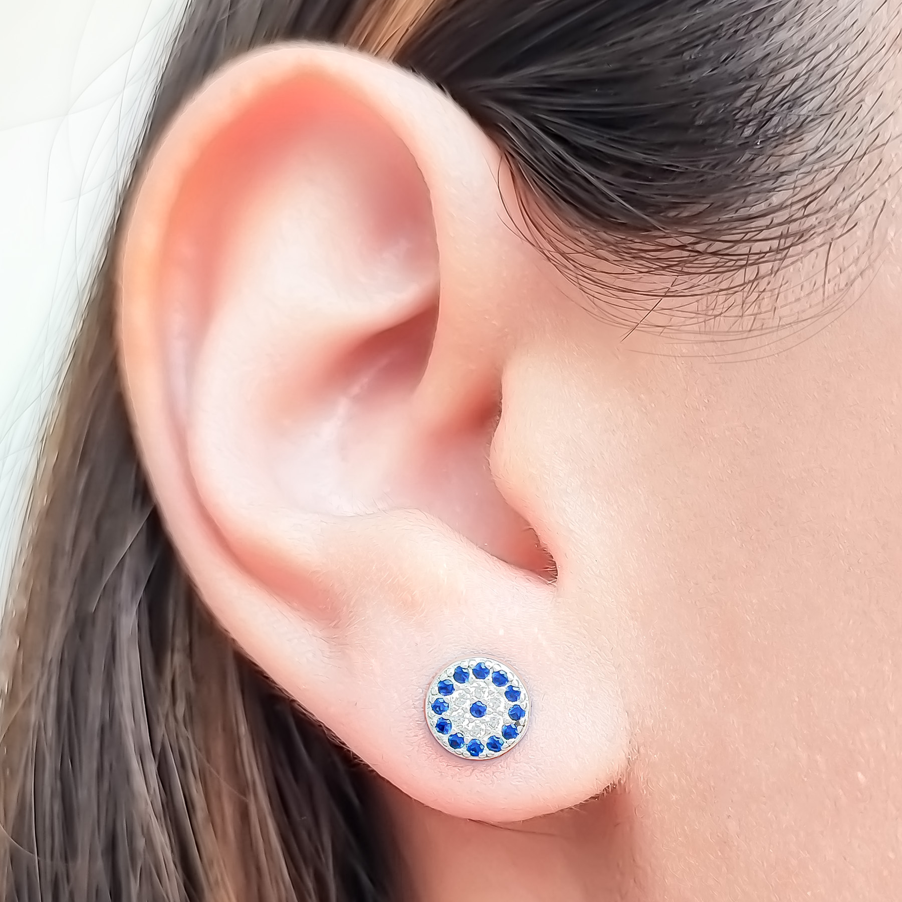AROS ANDREA COGGIOLA JOYAS OJO TURCO CIRCÓN 8MM PLATA FINA 925 - 3