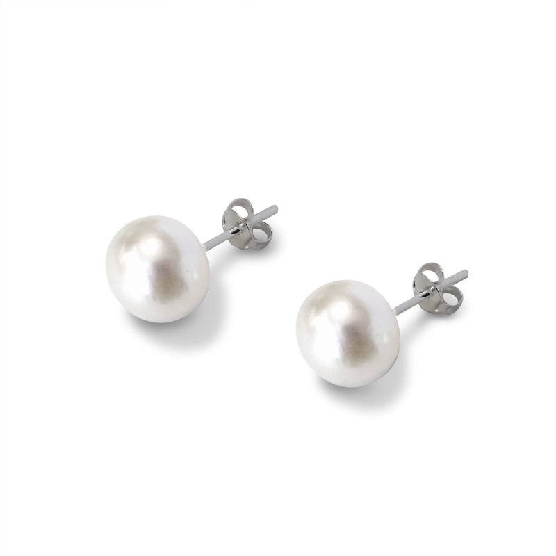 AROS PERLA DE RIO 10MM PLATA FINA 925 - 1