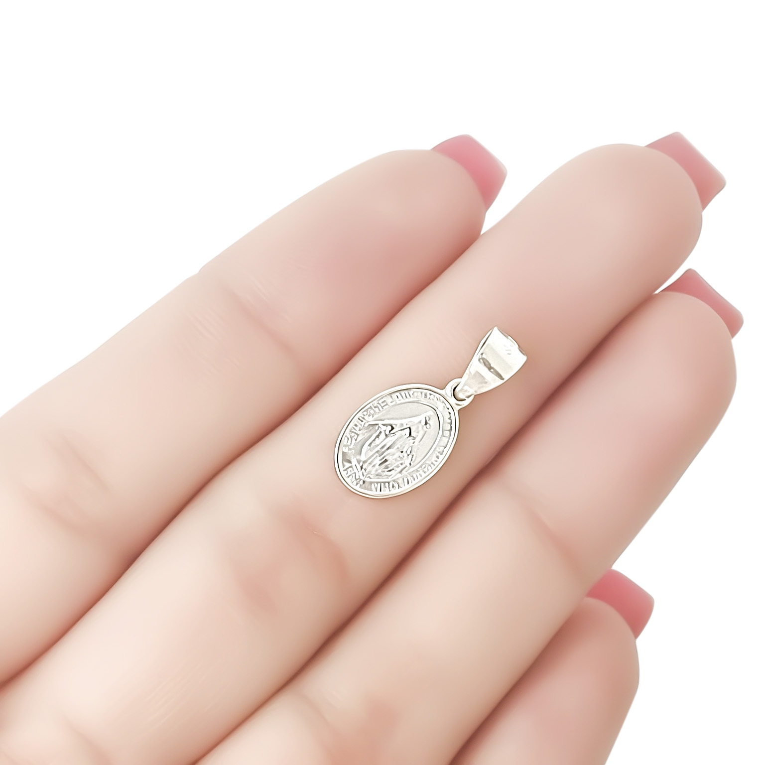 COLGANTE VIRGEN DE LOS RAYOS PLATA FINA 925 - 3