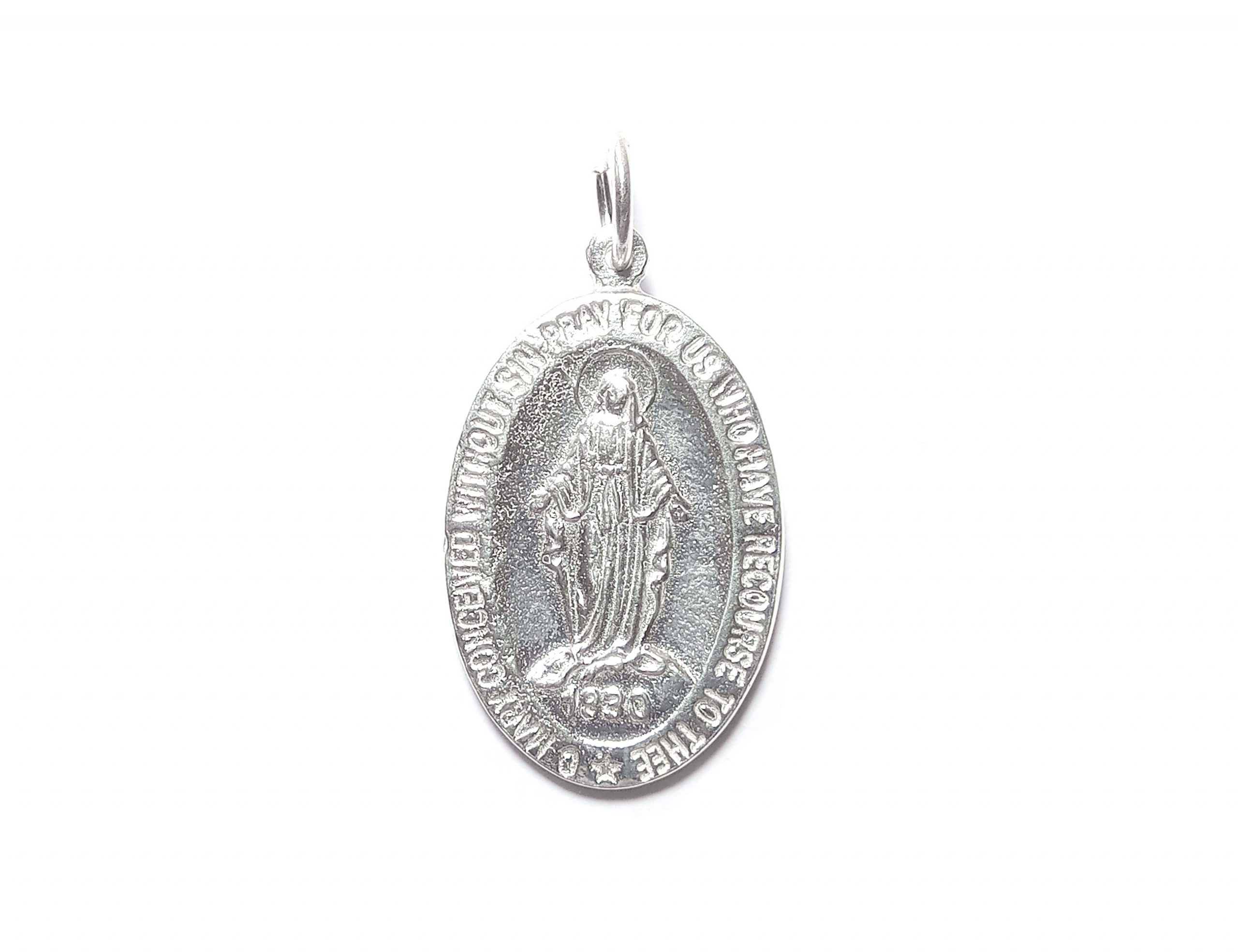 COLGANTE VIRGEN DE LOS RAYOS PLATA FINA 925 - 1