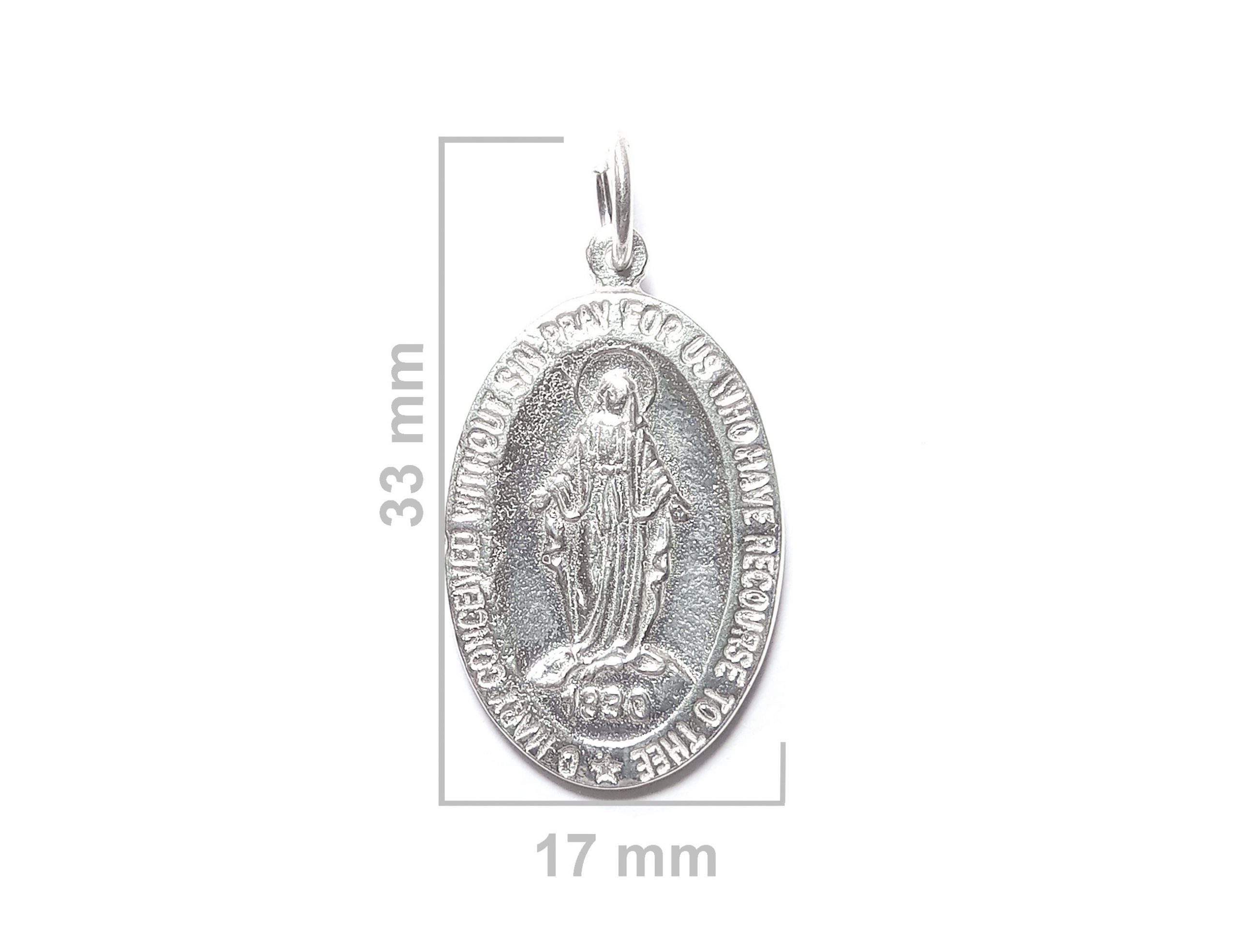 COLGANTE VIRGEN DE LOS RAYOS PLATA FINA 925 - 2