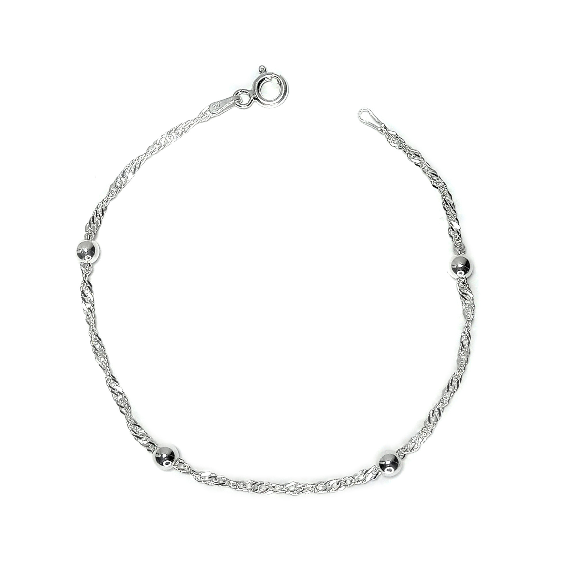 PULSERA ANDREA COGGIOLA JOYAS BOLITAS PLATA FINA 925 - 1
