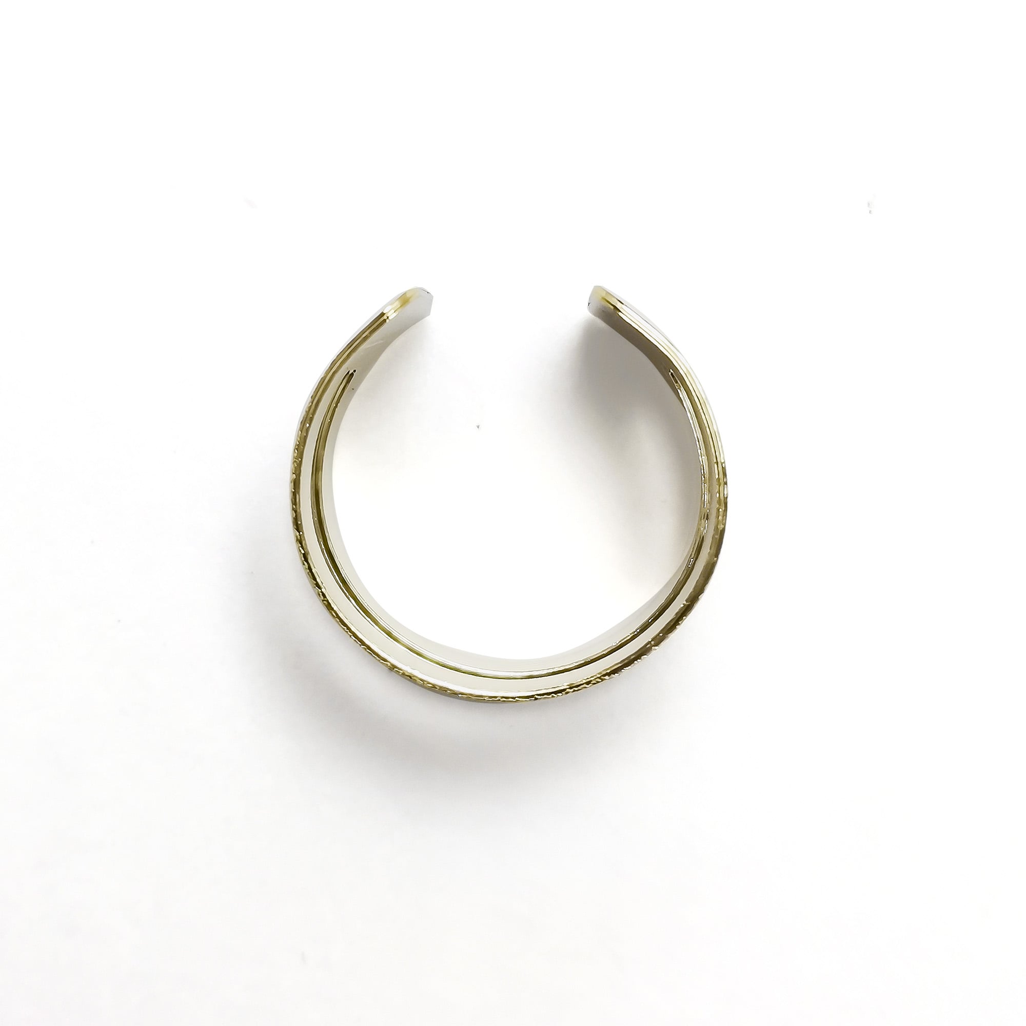 ANILLO ANDREA COGGIOLA JOYAS 2 ARGOLLAS SATINADAS AJUSTABLE ENCHAPADO ORO 18K - 4