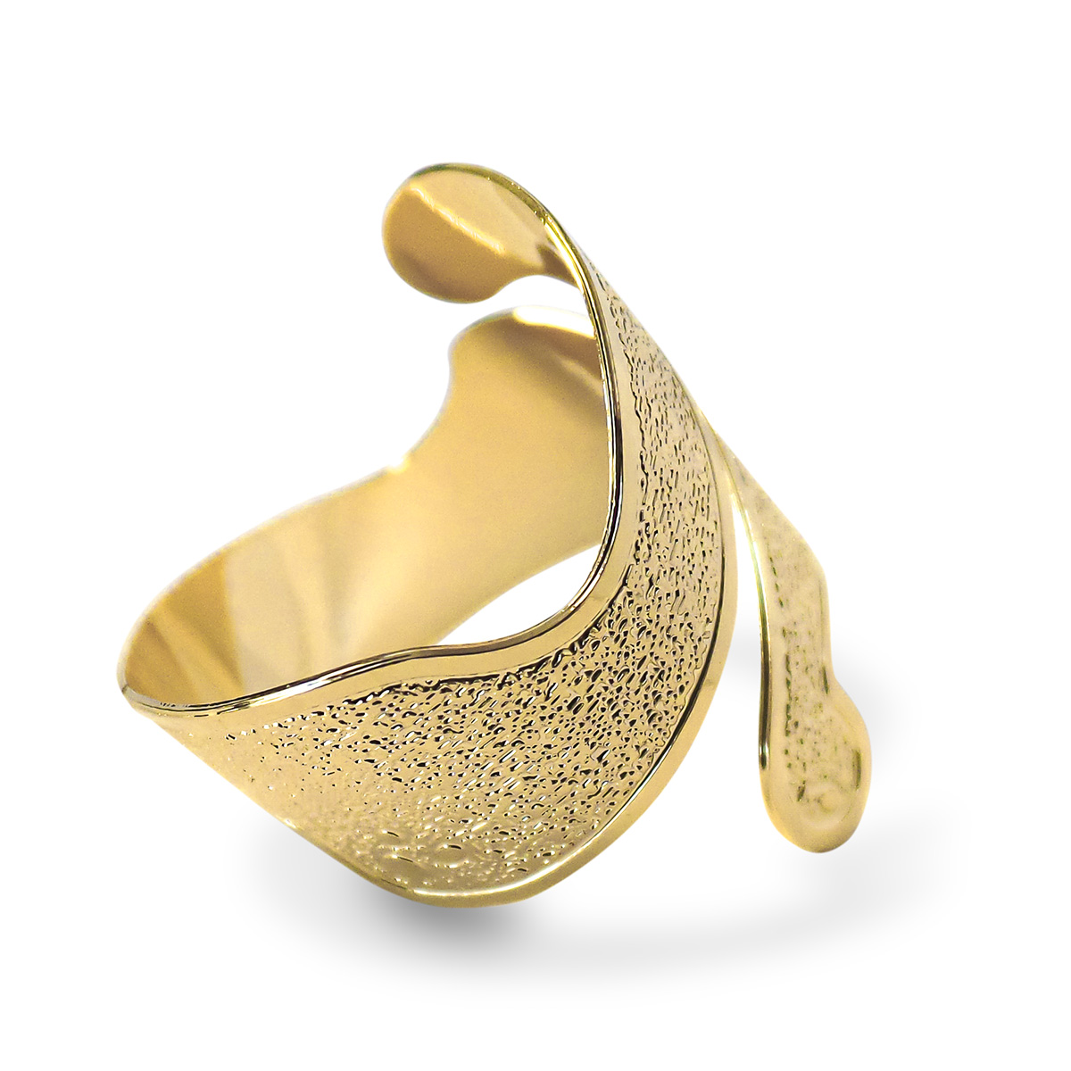 ANILLO ANDREA COGGIOLA JOYAS SATINADO CALADO ENCHAPADO ORO 18K - 2