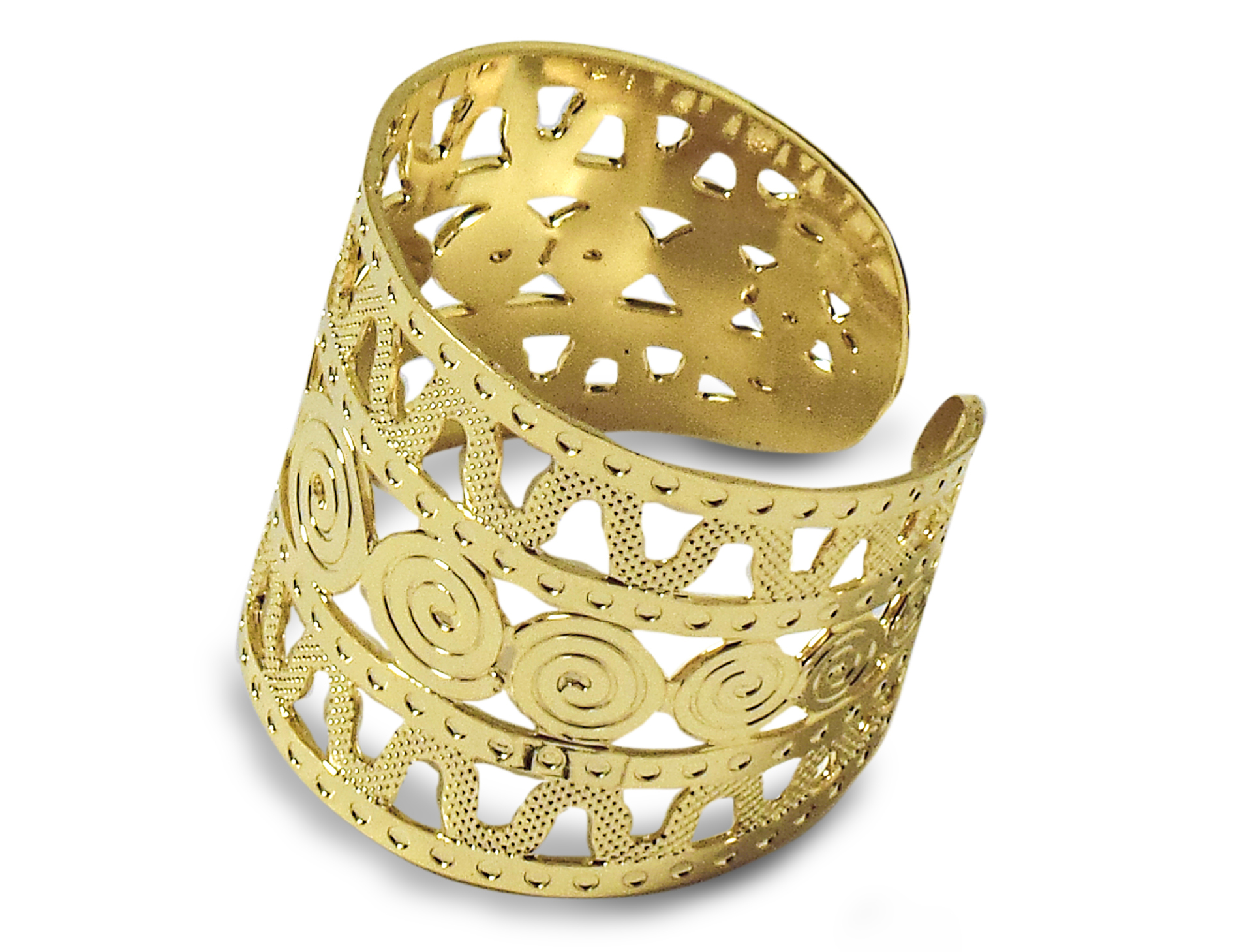 ANILLO ANDREA COGGIOLA JOYAS CALADO AJUSTABLE ENCHAPADO ORO 18K - 1