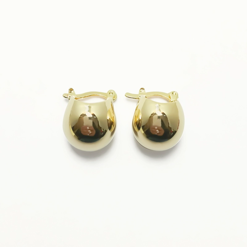 AROS ANDREA COGGIOLA JOYAS ARGOLLA LISA BOMBÉ ENCHAPADO ORO 18K - 1