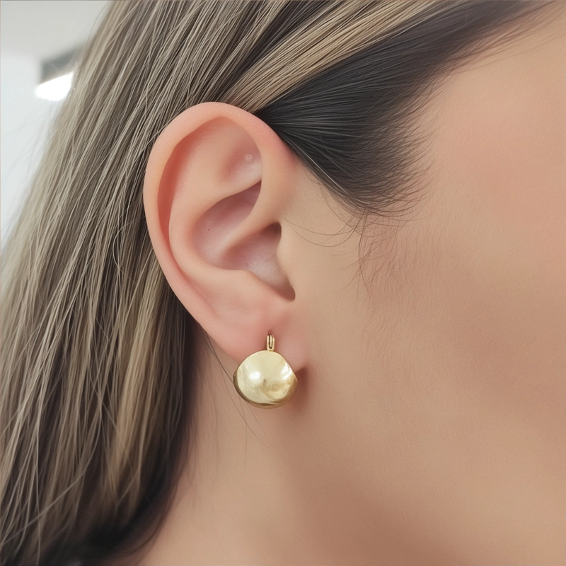 AROS ANDREA COGGIOLA JOYAS ARGOLLA LISA BOMBÉ ENCHAPADO ORO 18K - 2