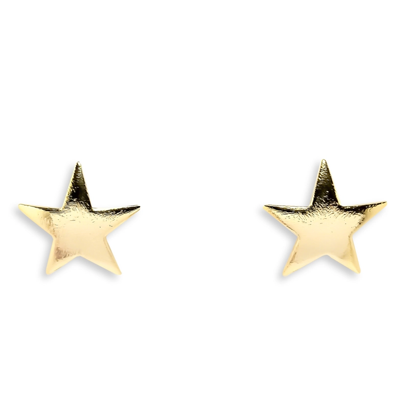 AROS ANDREA COGGIOLA JOYAS ESTRELLA SATINADA GRANDE ENCHAPADO ORO 18K - 1