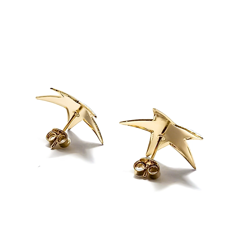AROS ANDREA COGGIOLA JOYAS ESTRELLA SATINADA GRANDE ENCHAPADO ORO 18K - 2
