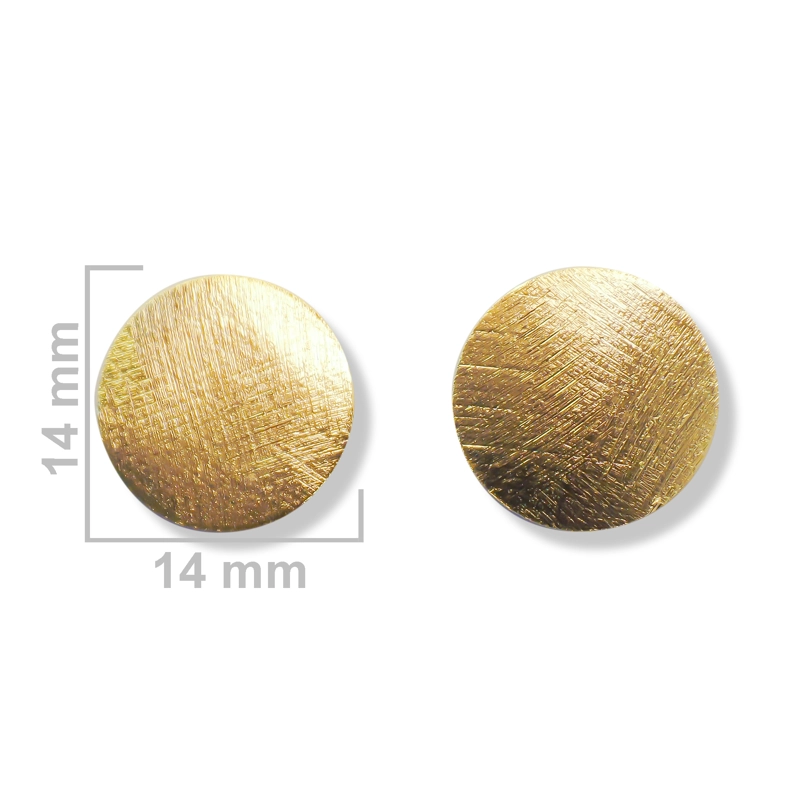 AROS ANDREA COGGIOLA JOYAS DISCO SATINADO 13MM ENCHAPADO ORO 18K - 2