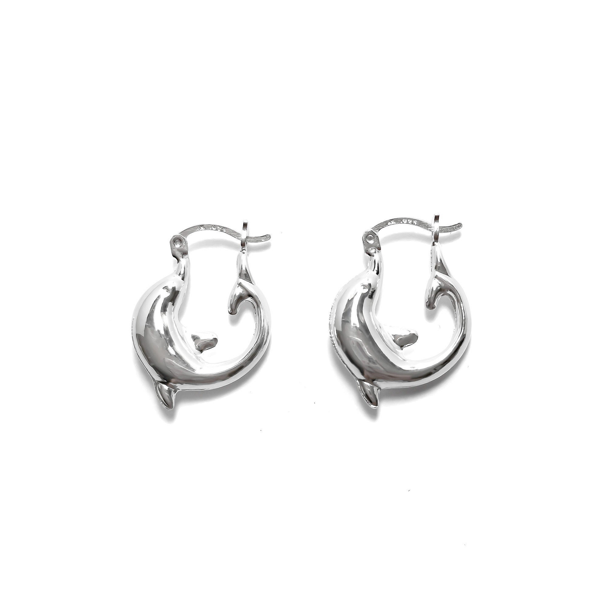 AROS ANDREA COGGIOLA JOYAS ARGOLLA DELFÍN PLATA FINA 925 - 1