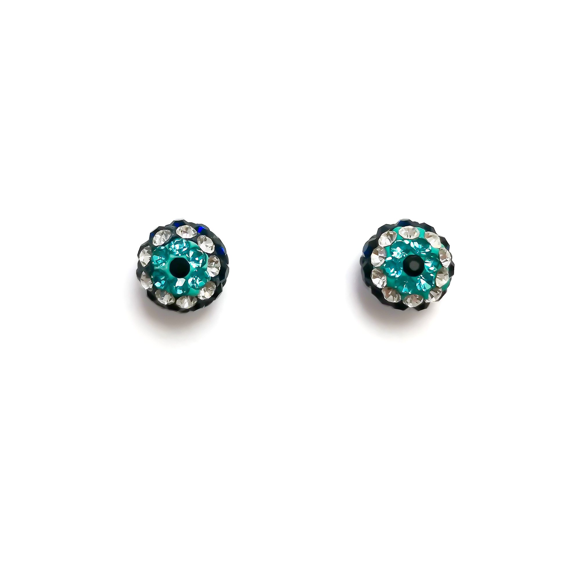 AROS ANDREA COGGIOLA JOYAS OJO TURCO BOLA 9MM PLATA FINA 925 - 1