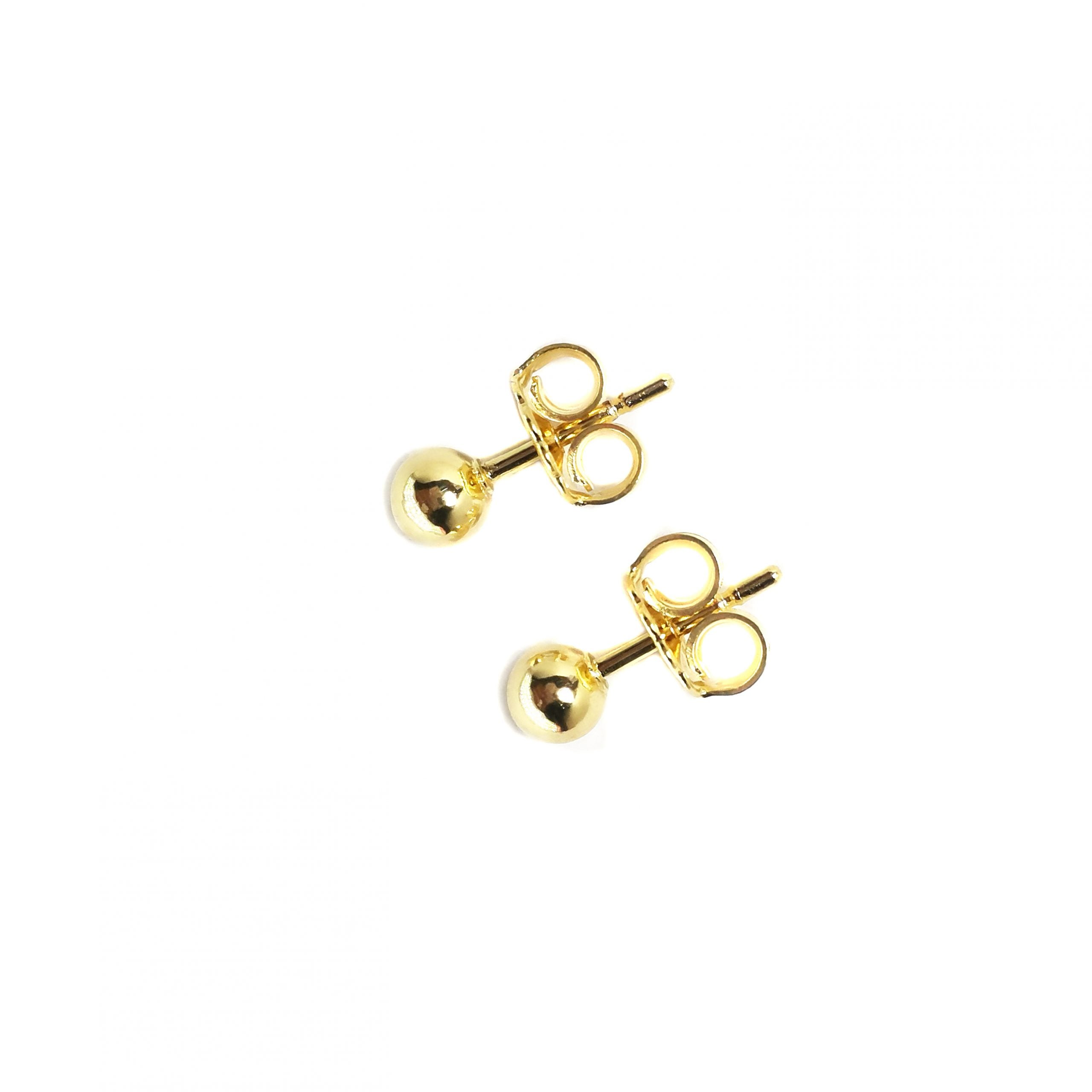 AROS ANDREA COGGIOLA JOYAS MINI BOLA LISA 3.5MM ENCHAPADO ORO 18K - 1