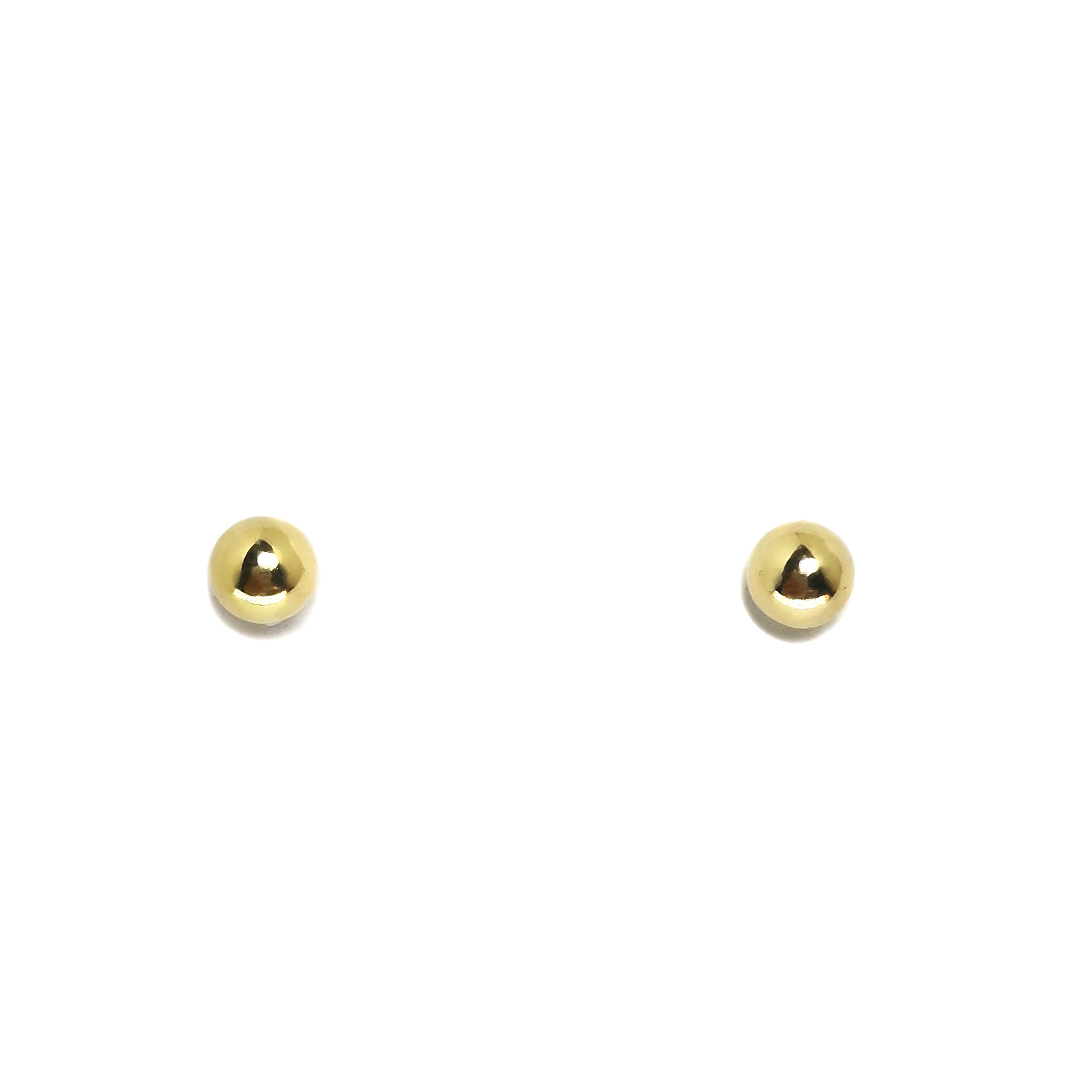 AROS ANDREA COGGIOLA JOYAS MINI BOLA LISA 3.5MM ENCHAPADO ORO 18K - 2
