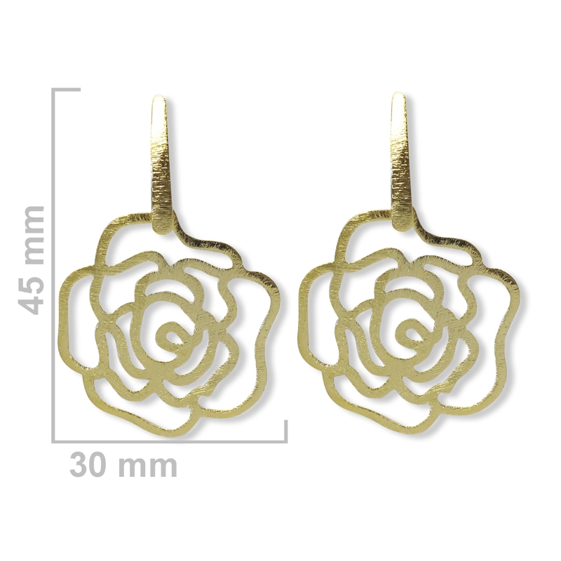 AROS ANDREA COGGIOLA JOYAS ROSA CALADA SATINADA ENCHAPADO ORO 18K - 2