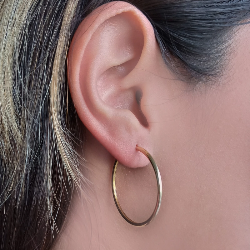 AROS ANDREA COGGIOLA JOYAS ARGOLLA 34MM ENCHAPADO ORO 18K - 2
