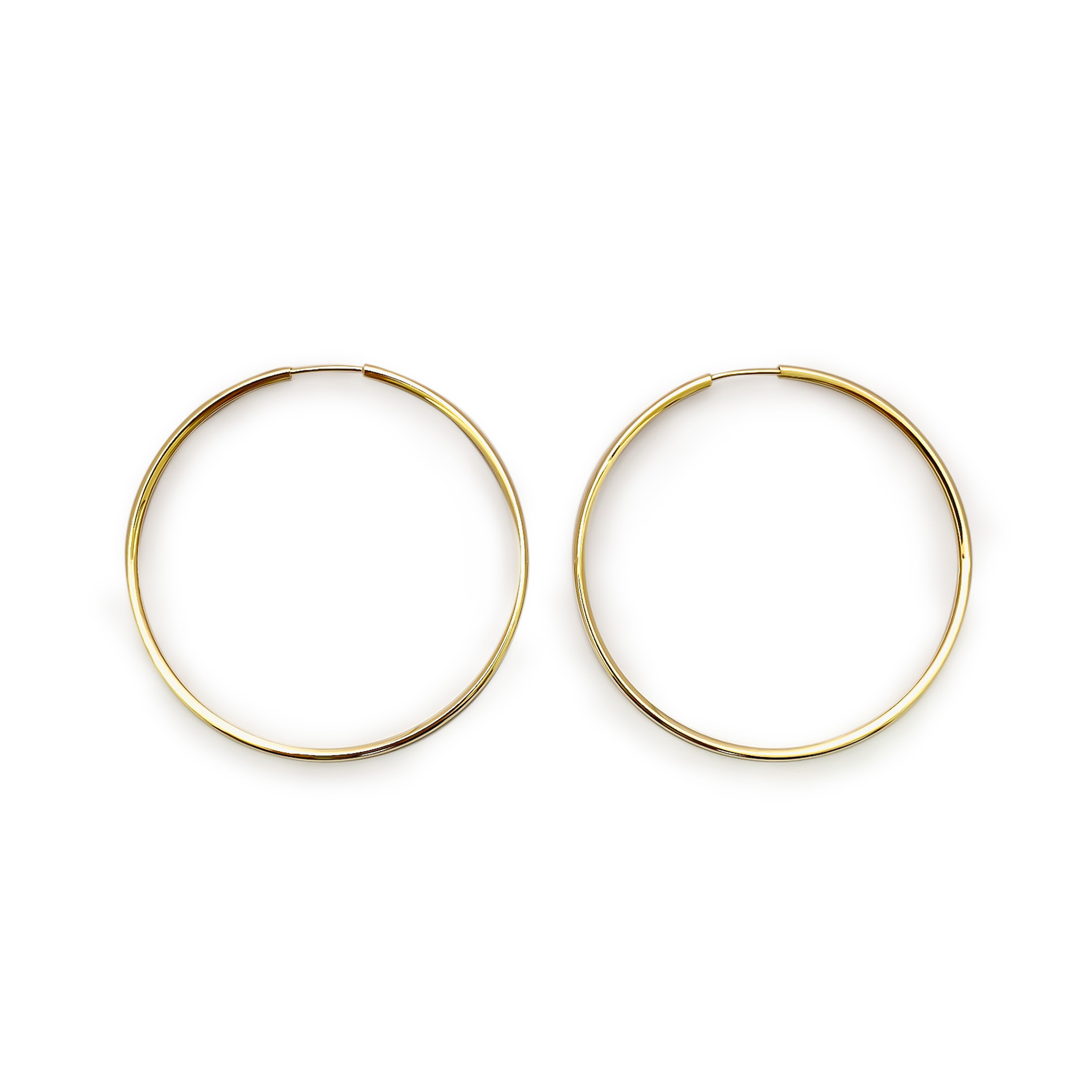 AROS ARGOLLA 50MM ENCHAPADO ORO 18K - 1