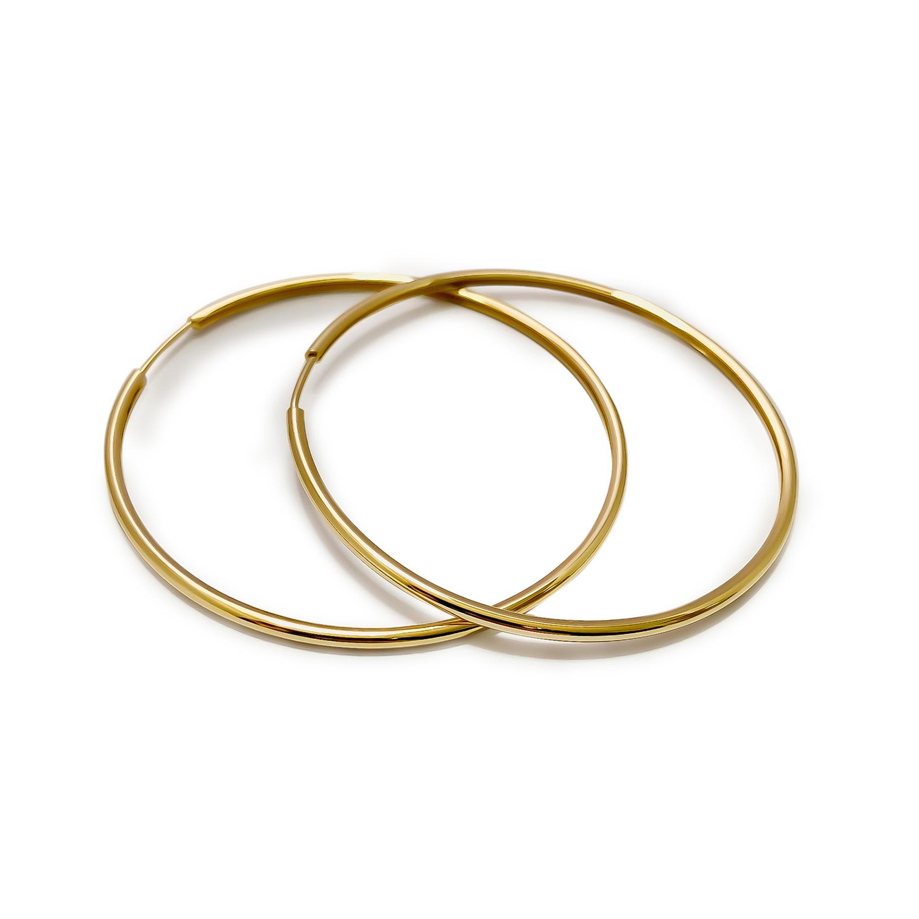 AROS ARGOLLA 50MM ENCHAPADO ORO 18K - 2