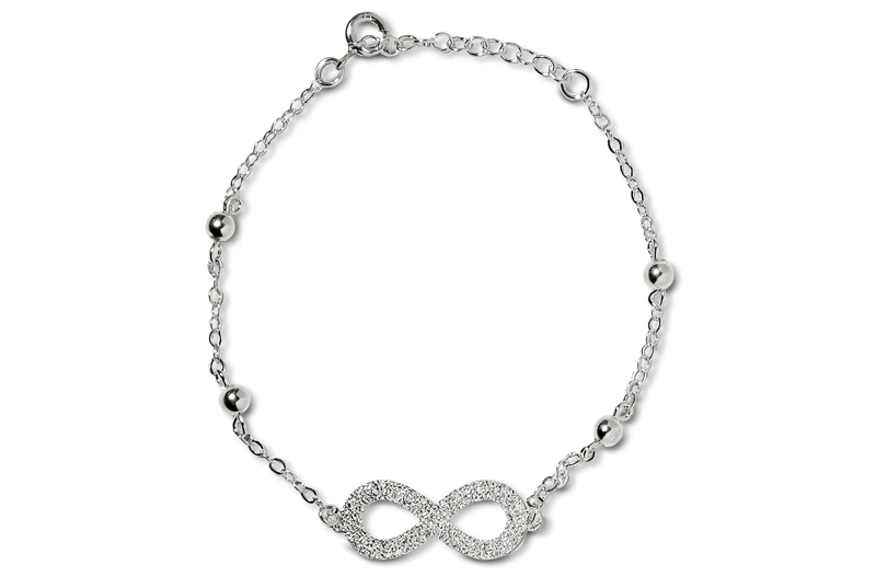 PULSERA ANDREA COGGIOLA JOYAS INFINITO BOLITAS PLATA FINA 925 - 1