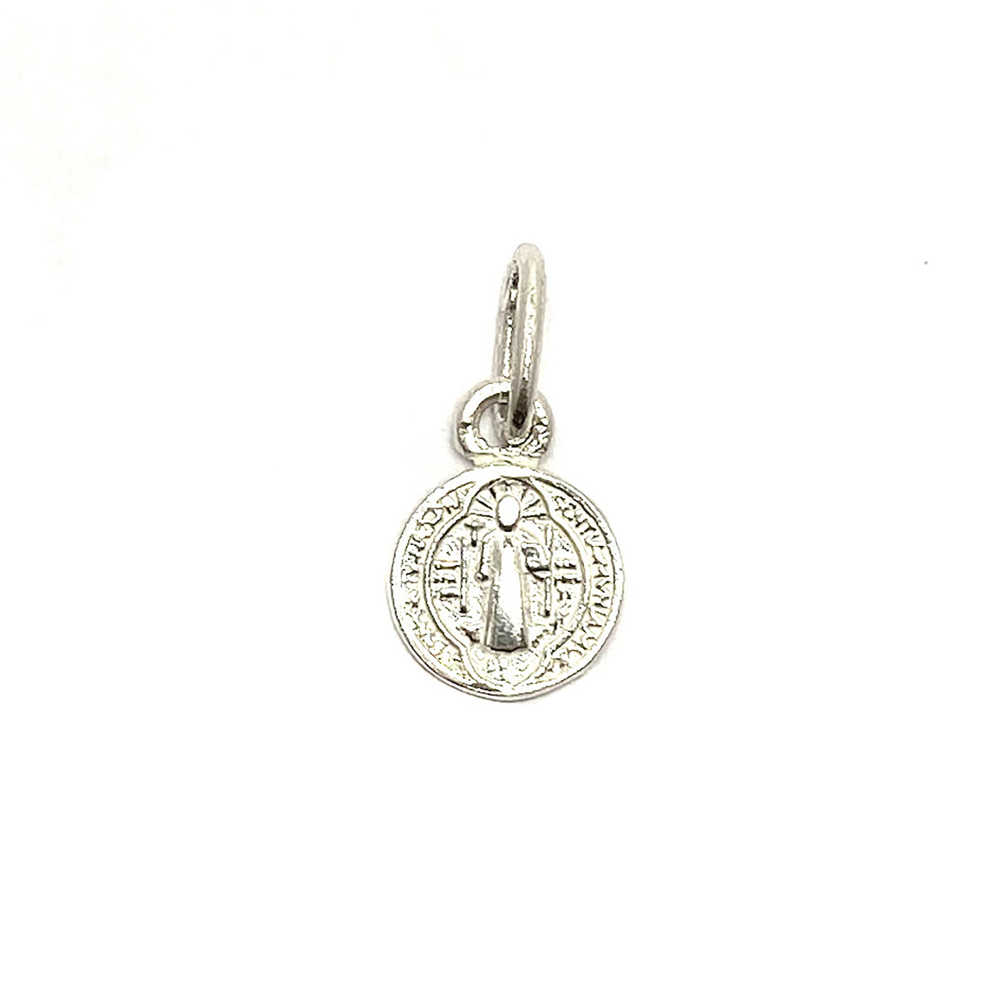 COLGANTE MEDALLA SAN BENITO 10MM PLATA FINA 925 - 1