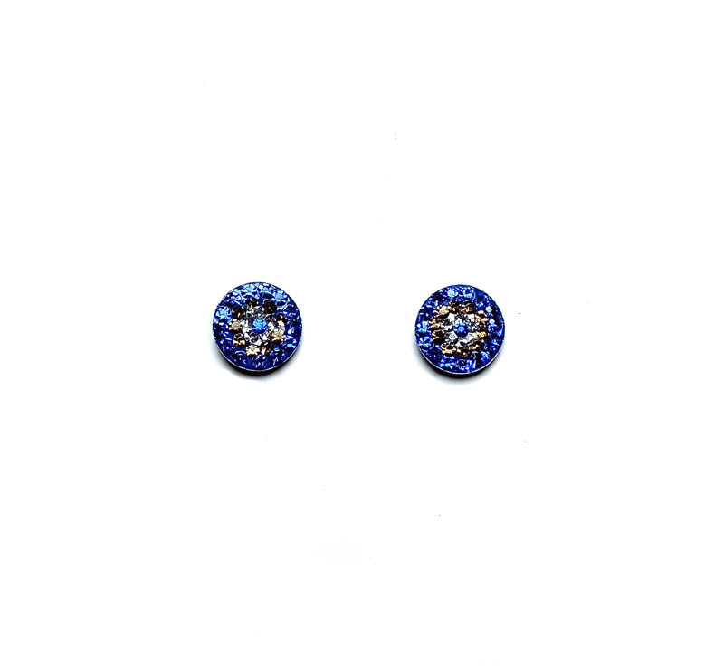 AROS ANDREA COGGIOLA JOYAS OJO TURCO 8MM PLATA FINA 925 - 1