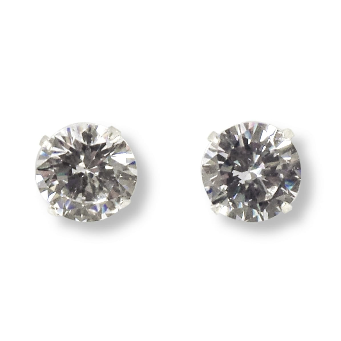 AROS ANDREA COGGIOLA JOYAS PUNTO DE LUZ CIRCÓN BLANCO SOLITARIO PLATA FINA 925 - 2