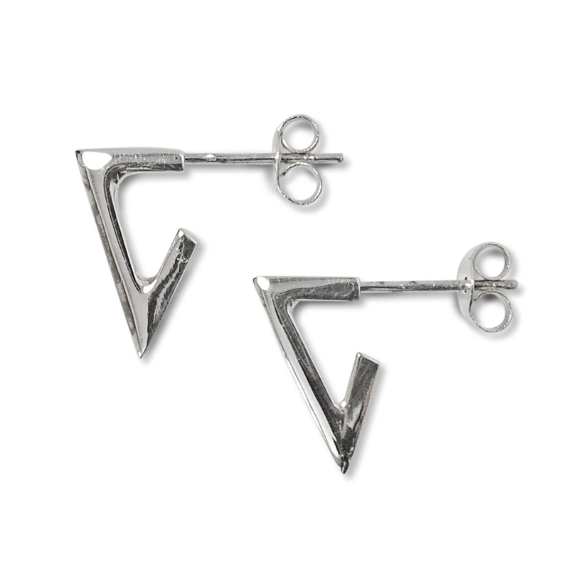 AROS ANDREA COGGIOLA JOYAS ARGOLLA TRIÁNGULO PLATA FINA 925 - 1
