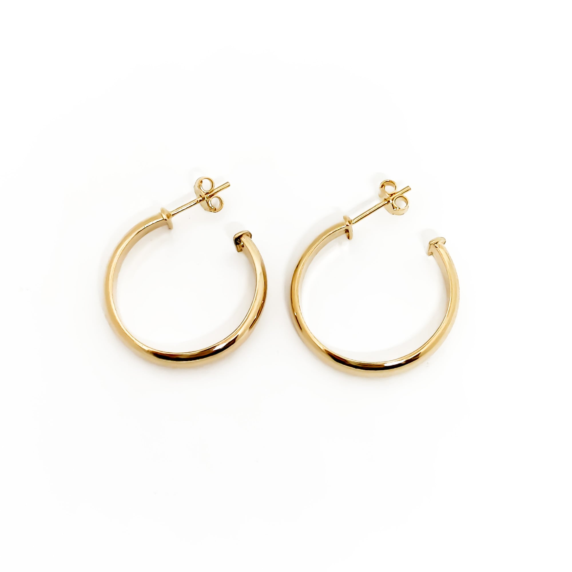 AROS ANDREA COGGIOLA JOYAS ARGOLLA TUBO 25MM ENCHAPADO ORO 18K - 1